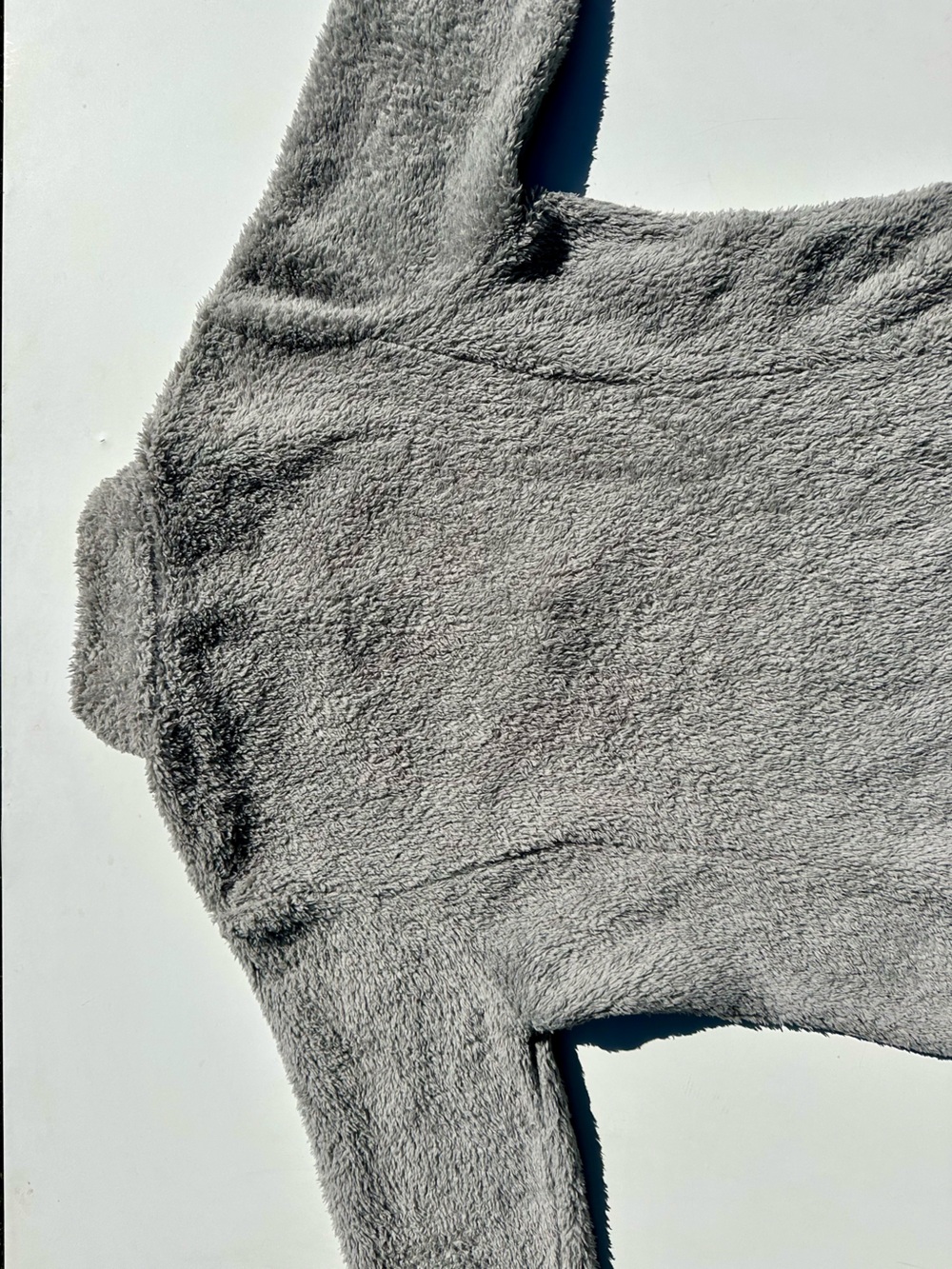 Patagonia Women’s Light Gray Plush Half-Zip Fleece Pullover, XL - Picture 5 of 10